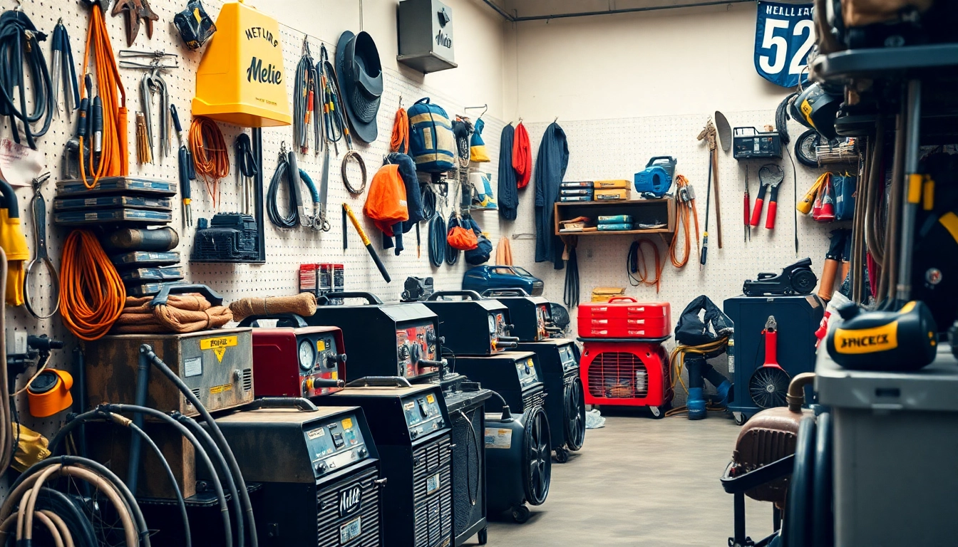 Discover quality welding supplies near me in a well-stocked workshop setting, showcasing top tools and safety gear.