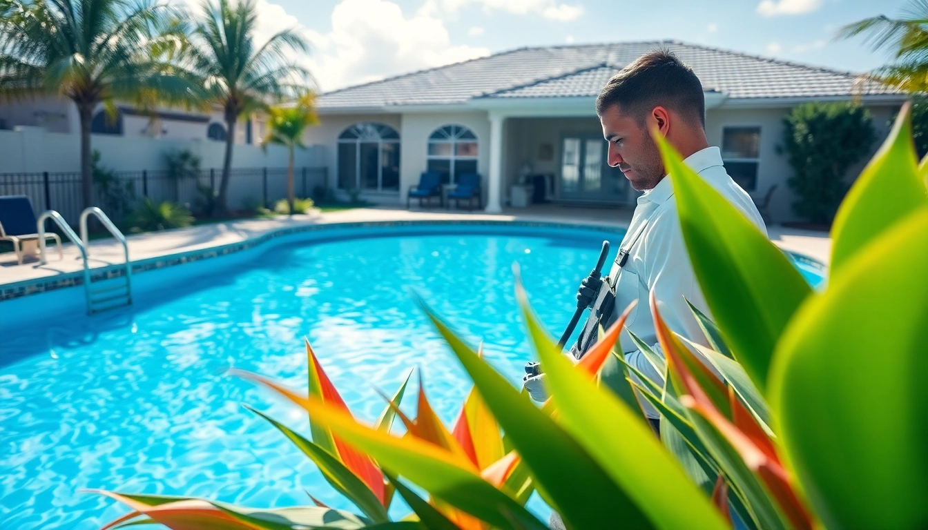 Provide professional pool service Largo maintaining a sparkling swimming pool while ensuring clarity and safety.