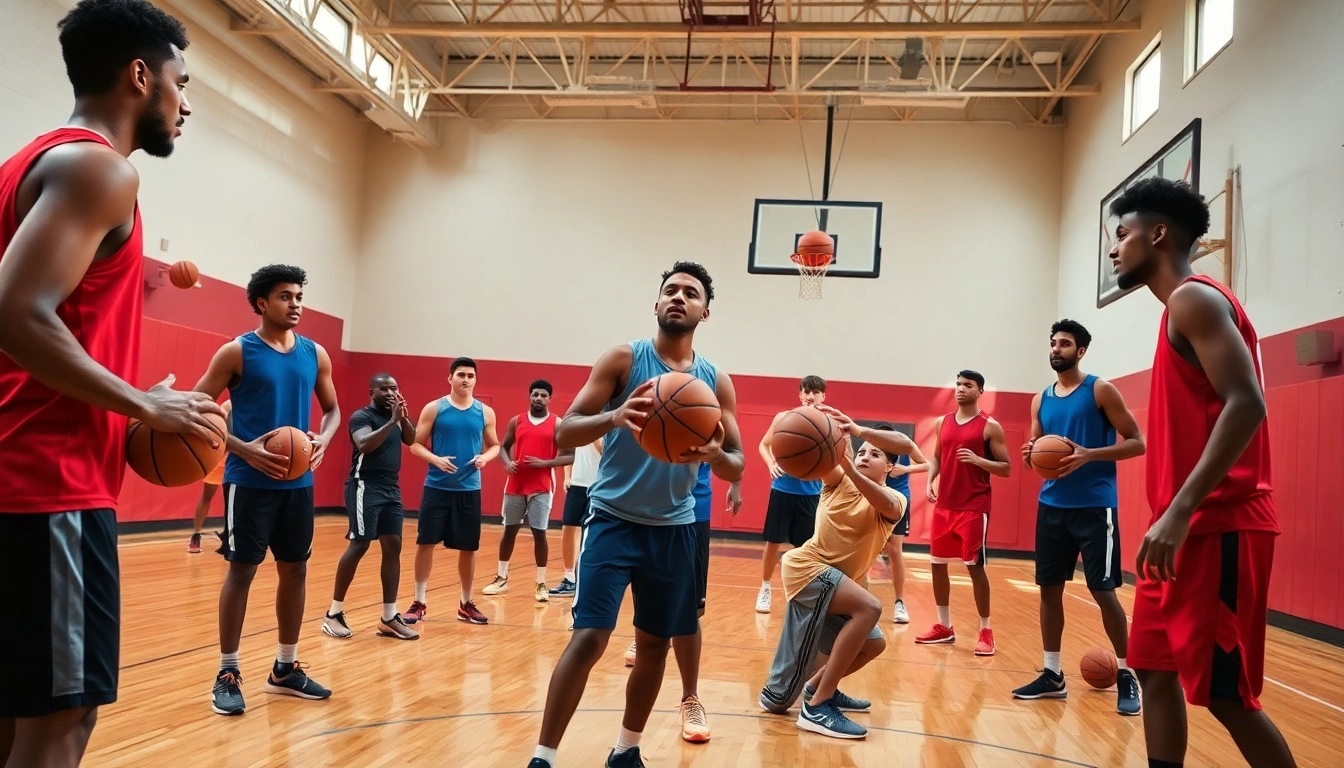 Engaged players in the best basketball training programs showcasing skills and techniques during a dynamic session.