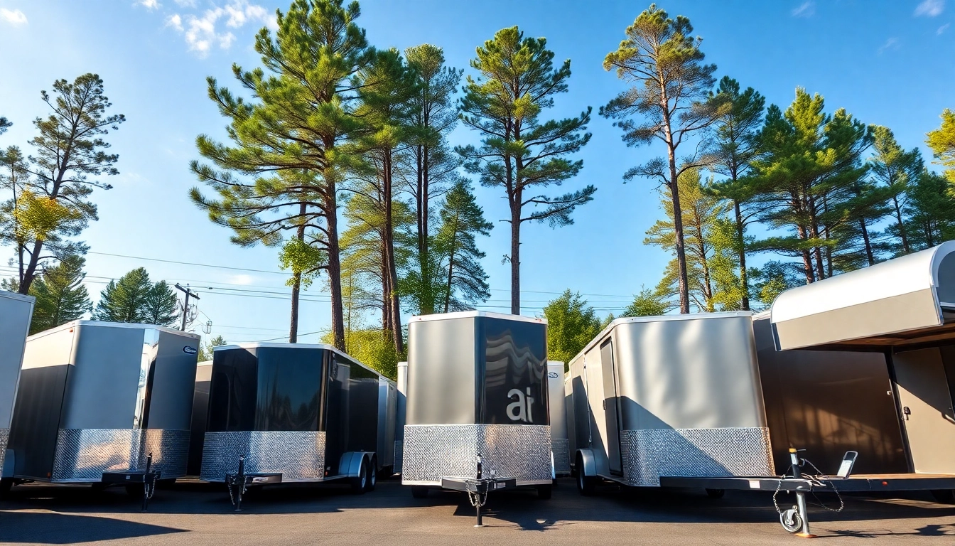 Find quality trailers for sale in Massachusetts showcased in a vibrant dealership.