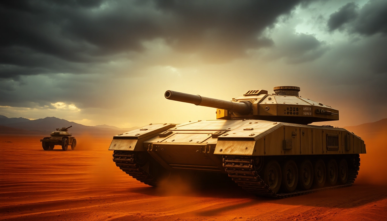 Download Dune 2 and immerse in a futuristic battle scene with a powerful tank.