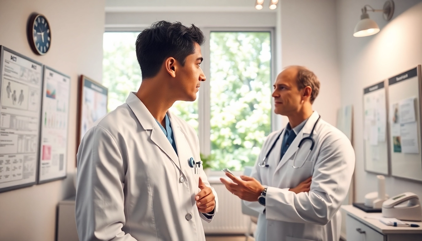 Allergien Diagnosen in einer modernen Klinik mit hellen Farbtönen und medizinischen Utensilien