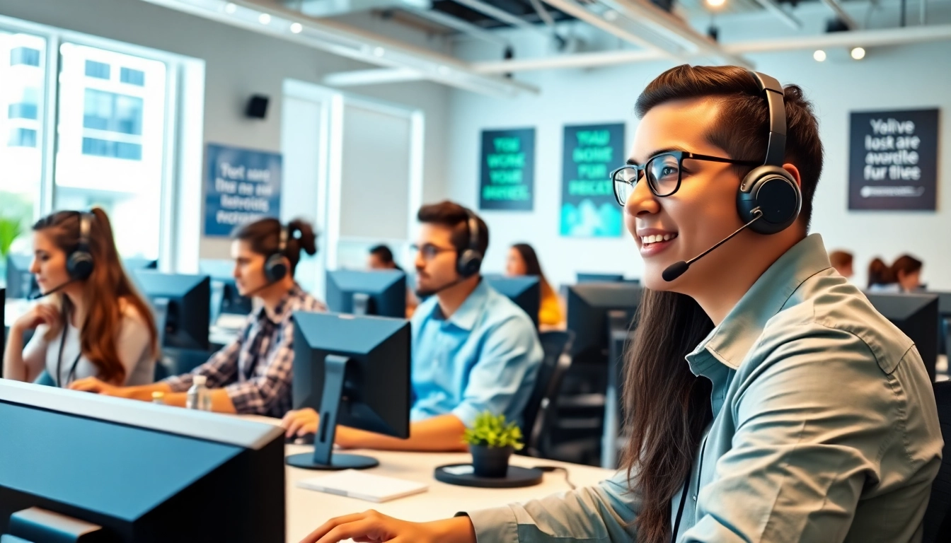 Agents working efficiently in a call center in Tijuana, providing bilingual customer service support.