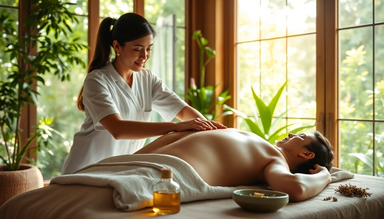 Pancharma-Kur Behandlung mit entspannender Massage in einem Ayurvedischen Wellnesscenter