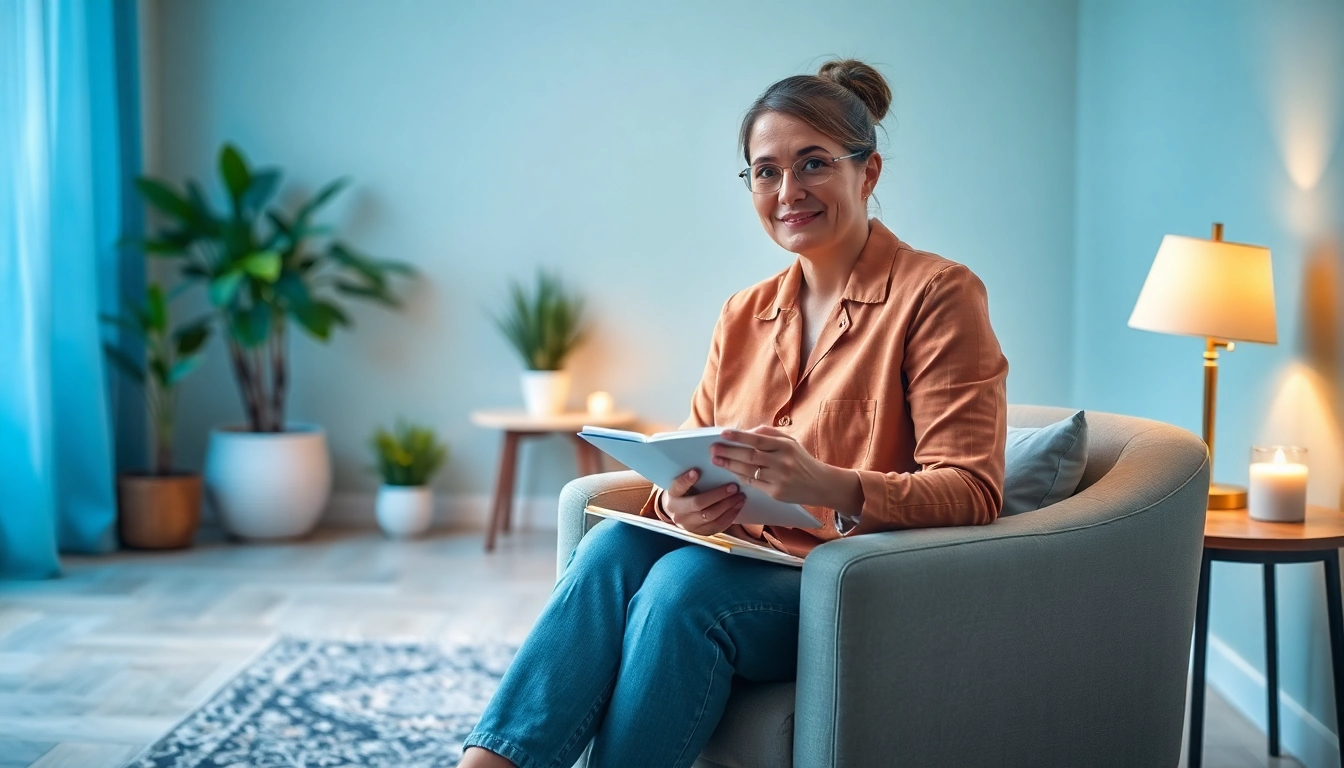 Helping individuals dealing with depression in a calming therapy setting.