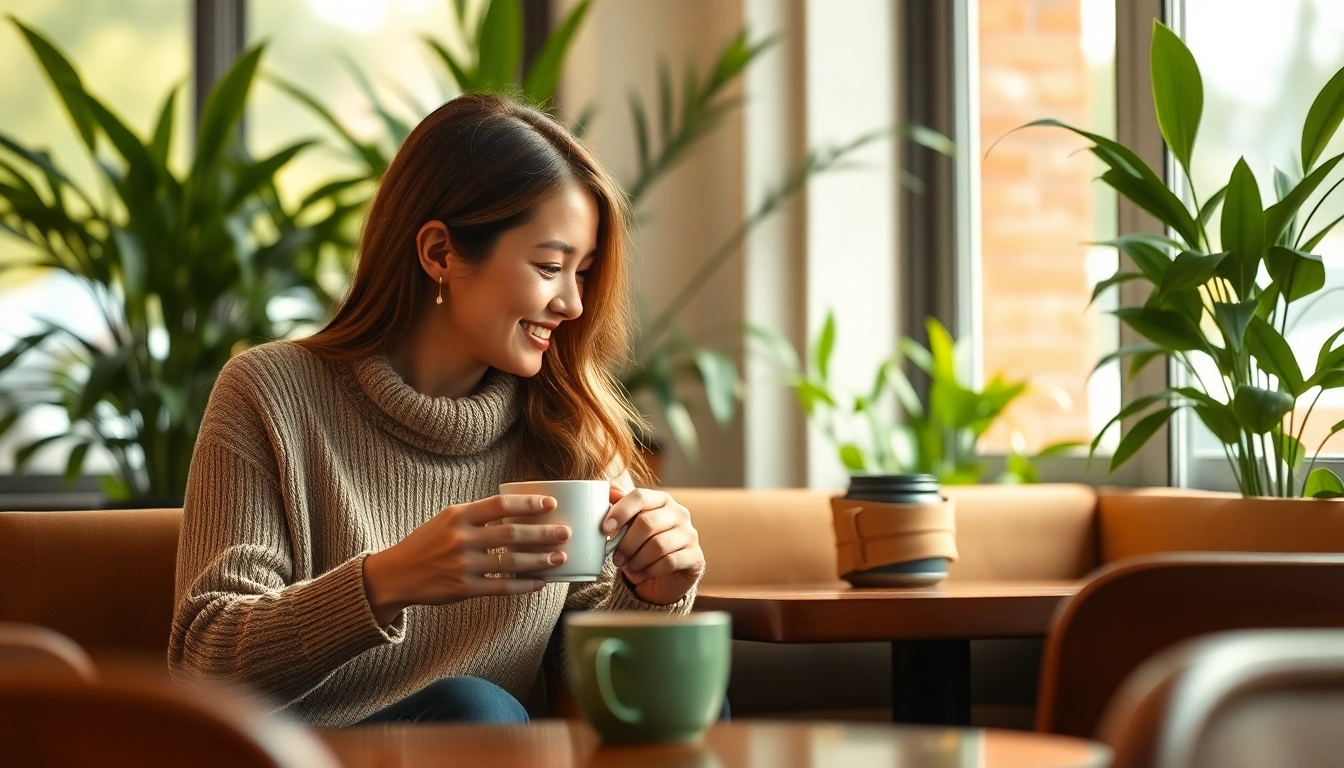 A couple communicating in relationships over coffee, showcasing connection and openness in a cozy café setting.